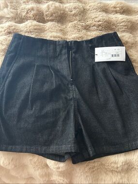 IRO Black Denim High-Rise Jean Shorts ‘Michana’ Sz 38